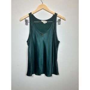 Nation Women's Size S Green Wide Strap Tank Top Pullover Scoop Neck EUC